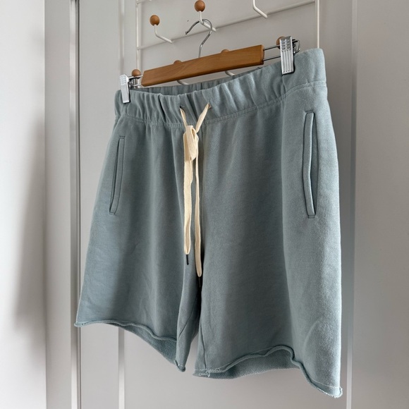 Rails light baby blue high-waisted long French Terry shorts - Medium - Picture 2 of 4